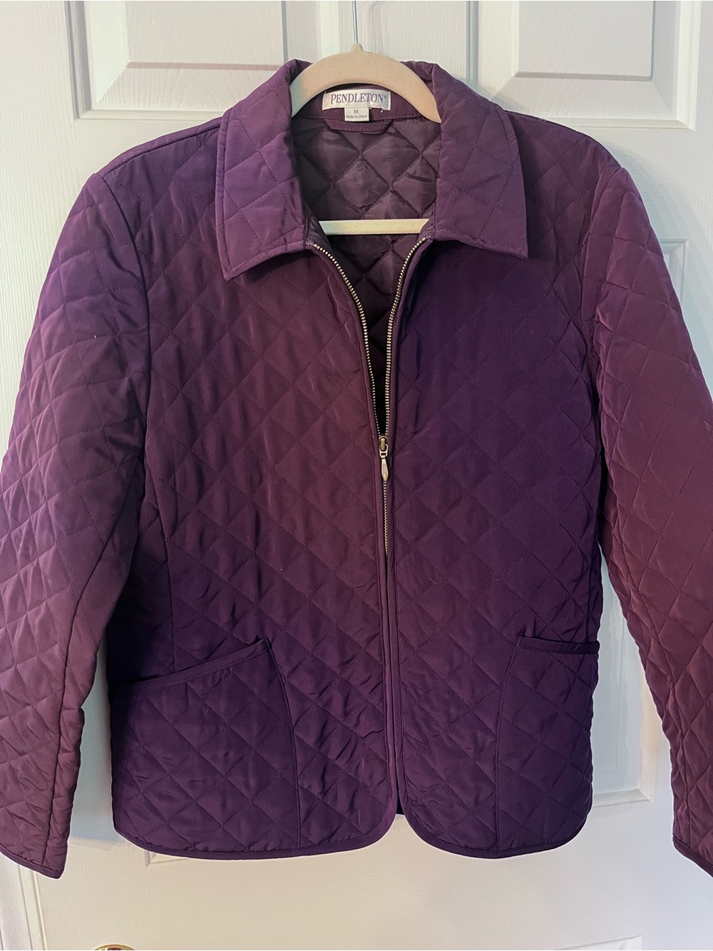 Pendleton Quilted Purple Jacket Coat Sz Medium M